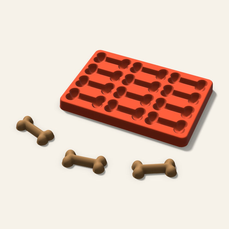Dog Bone Pet Treat Mold, 2 Inch, 12 Cavity