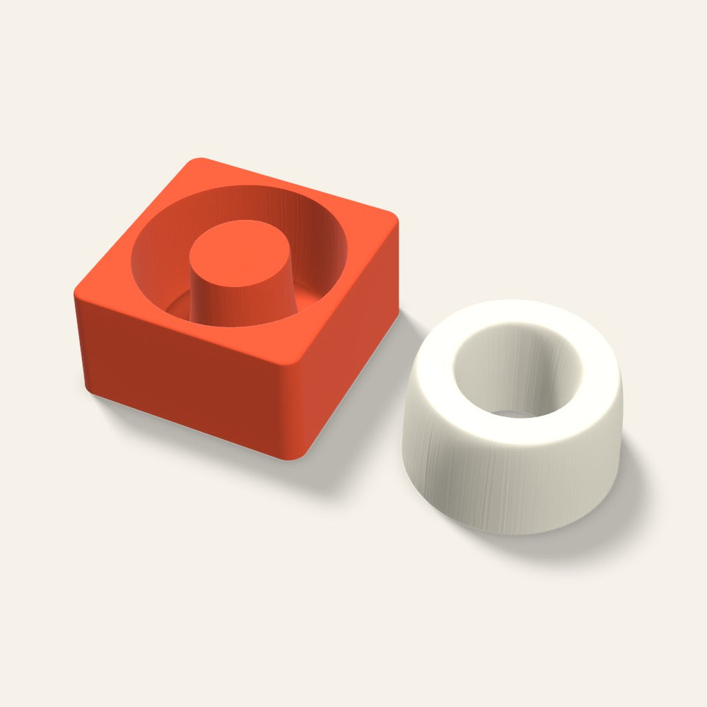 Letter O Candle Mold, 4 x 2 Inch, 3D render