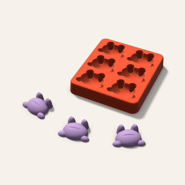Frog Wax Melt Mold, 1.5 Inch, 6 Cavity, 3D render