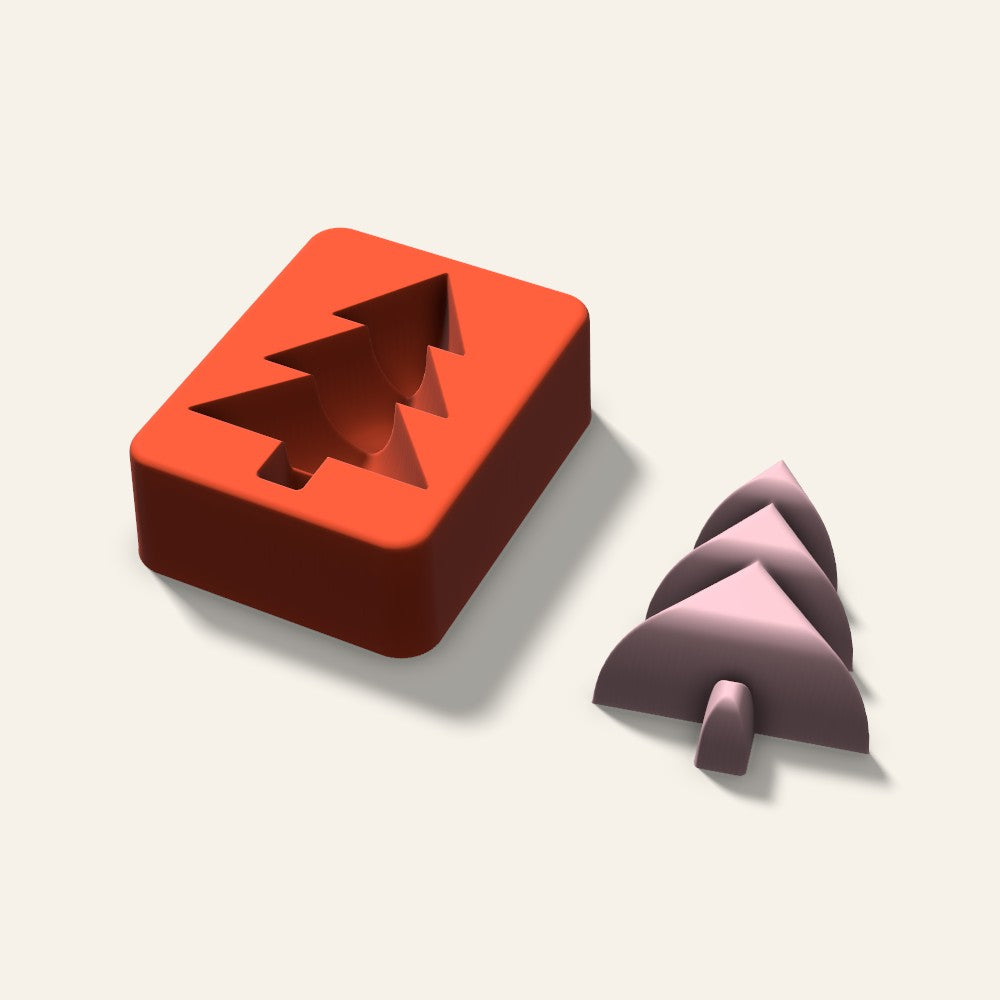 Christmas Tree Soap Mold, 3 Inch, 3D render
