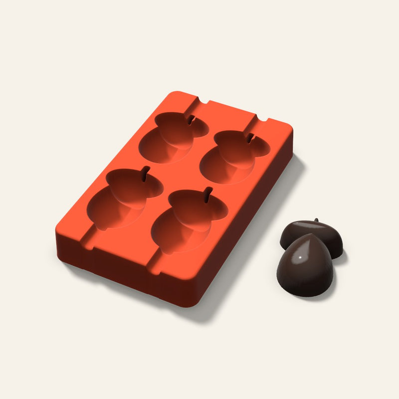 Acorn Cakesicle Mold, 2.5 Inch, 4 Cavity