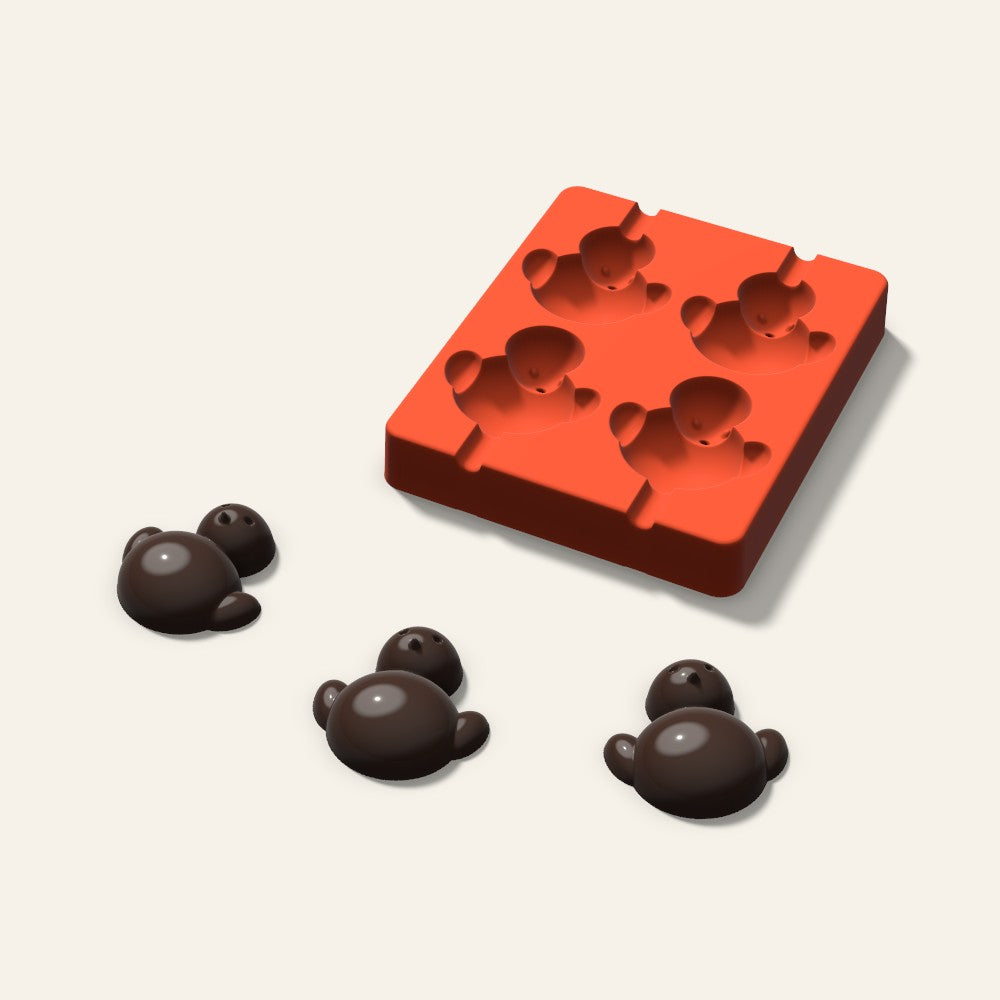 Chick Cakesicle Mold, 2.5 Inch, 4 Cavity, 3D render