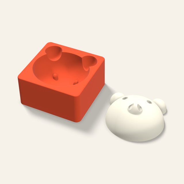 Pig Candle Mold, 4 x 2 Inch, 3D render
