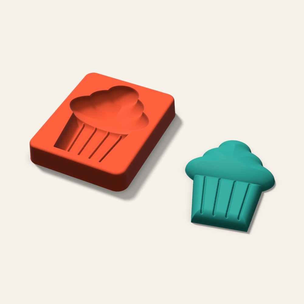Cupcake Freshie Mold, 3.5 Inch, 3D render