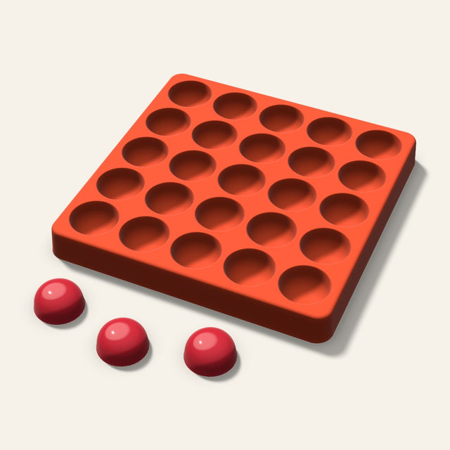 Dome Candy Mold, 1 Inch, 25 Cavity, 3D render