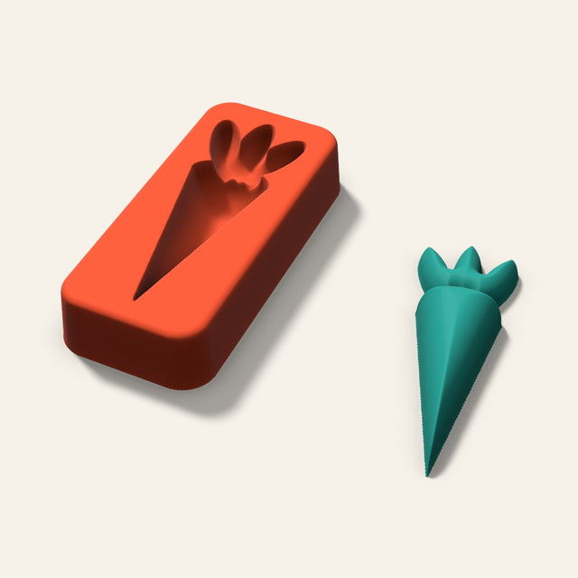 Carrot Freshie Mold, 3 Inch, 3D render