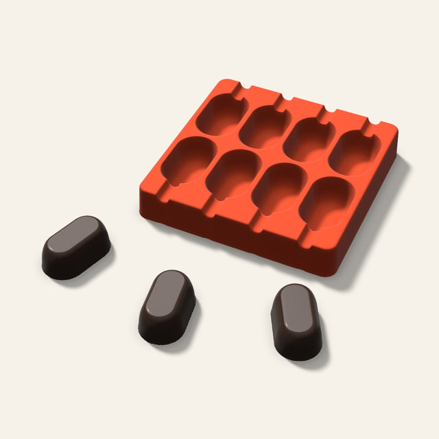 Cakesicle Mold, 2 Inch, 8 Cavity, 3D render