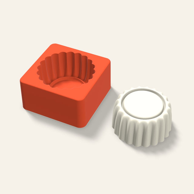 Sandwich Cookie Candle Mold, 3 x 1.5 Inch, 3D render