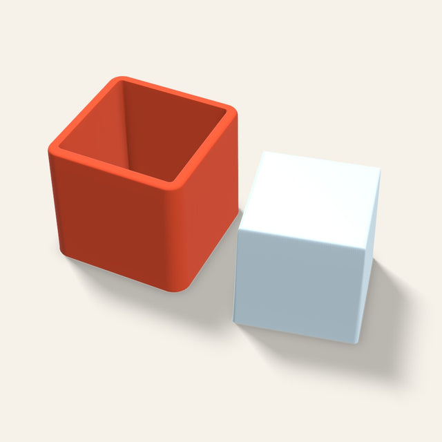 Sharp Cube Ice Mold, 2.5 Inch, 3D render