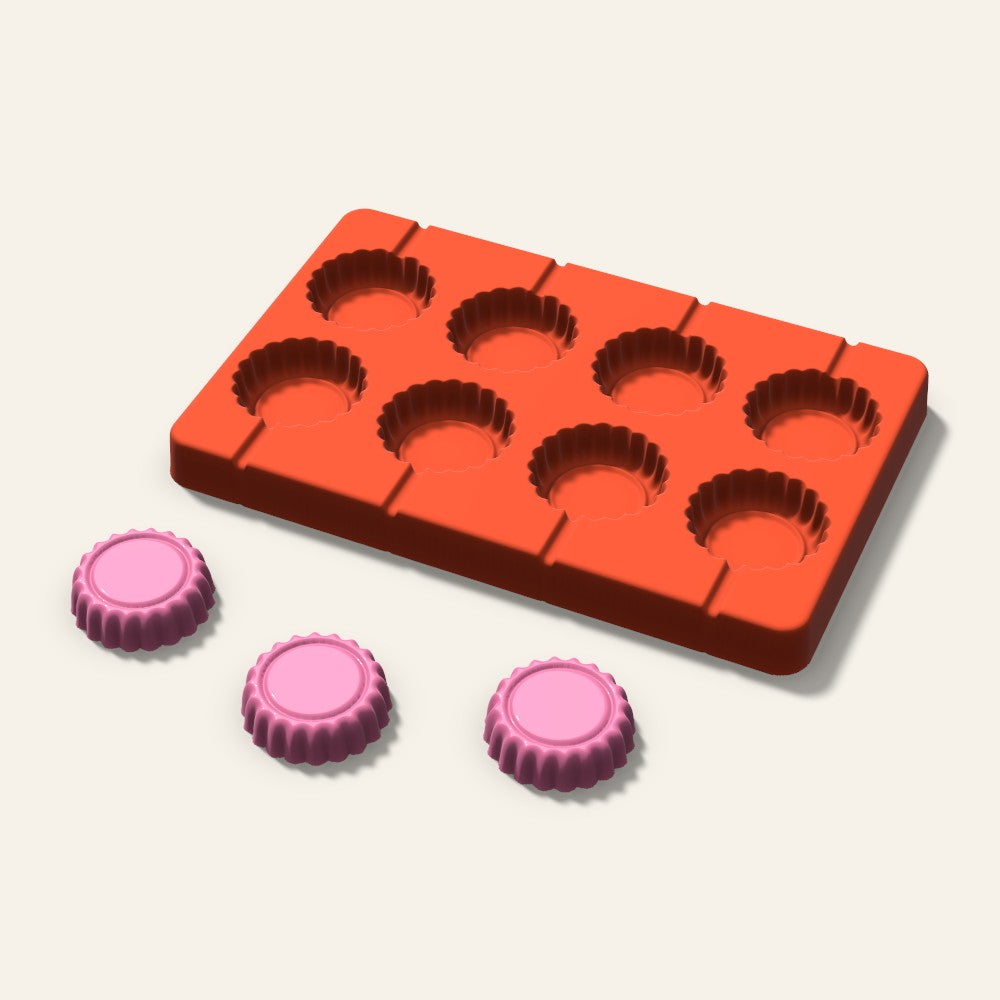 Sandwich Cookie Lollipop Mold, 1.5 Inch, 8 Cavity, 3D render