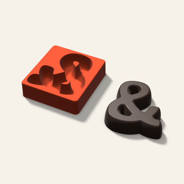 Ampersand Mold, 5 Inch, 3D render