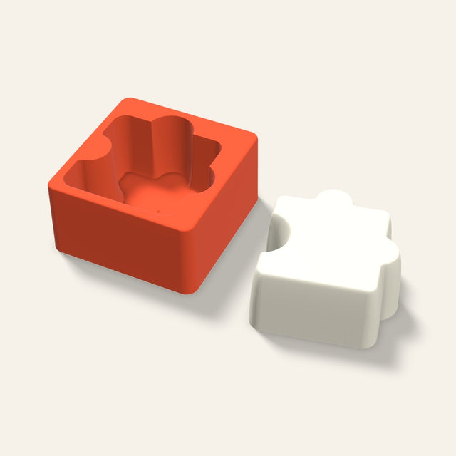 Puzzle Candle Mold, 4 x 2 Inch, 3D render