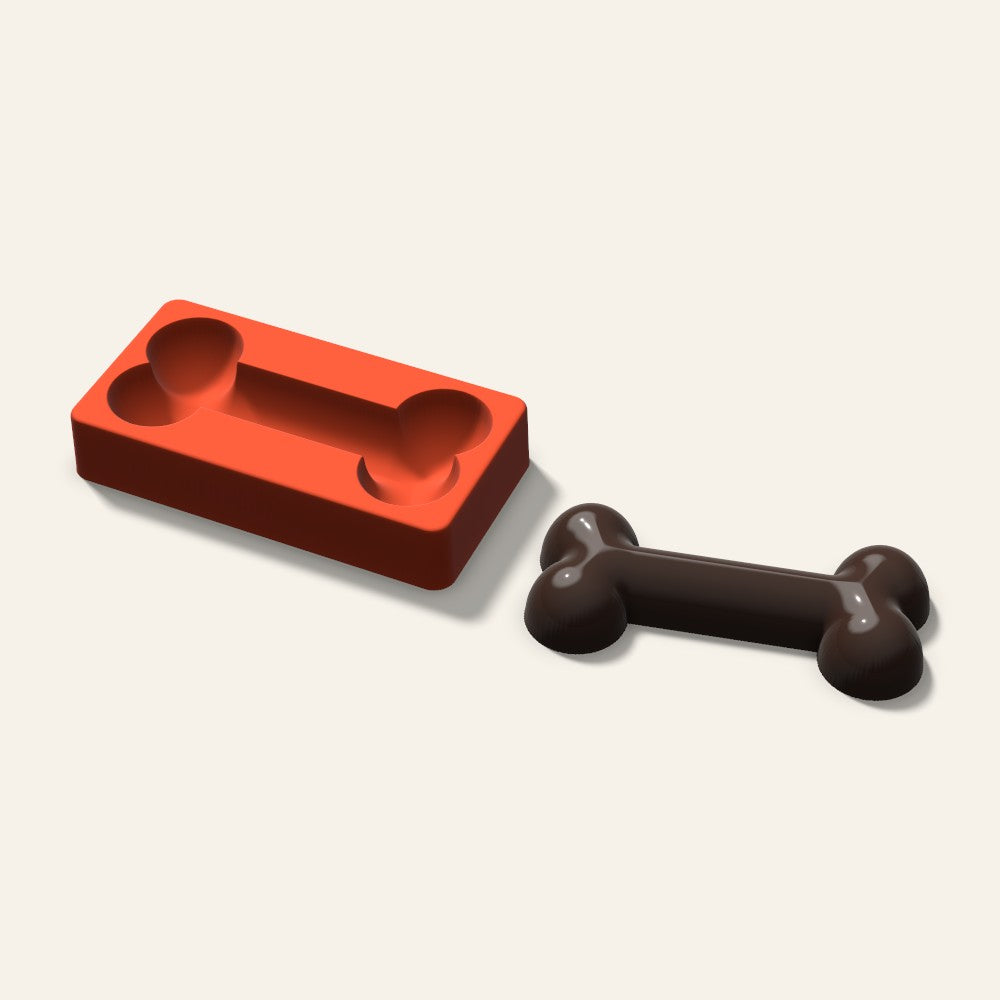 Giant Dog Bone Mold, 6 Inch, 3D render