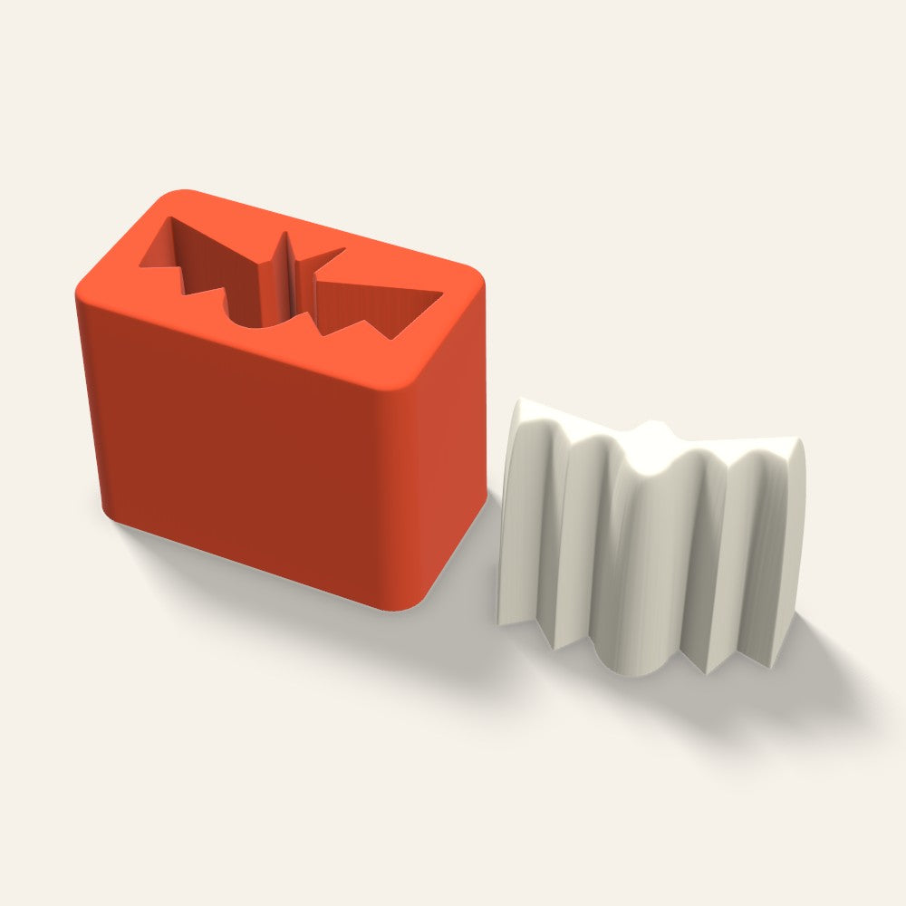 Bat Candle Mold, 3 x 2.5 Inch, 3D render