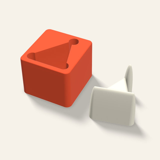 Santa Hat Candle Mold, 3 x 2.5 Inch, 3D render