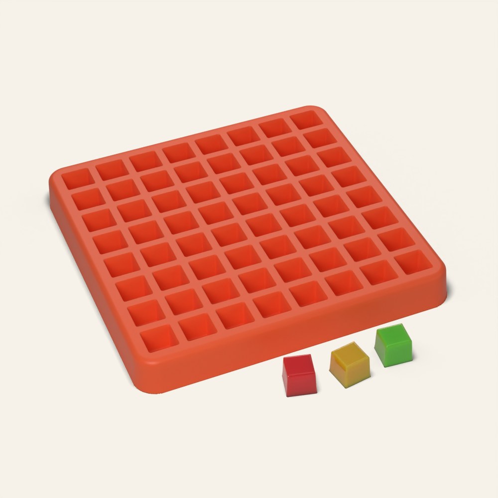 Mini Cube Gummy Mold, 64 Cavity, 3D render