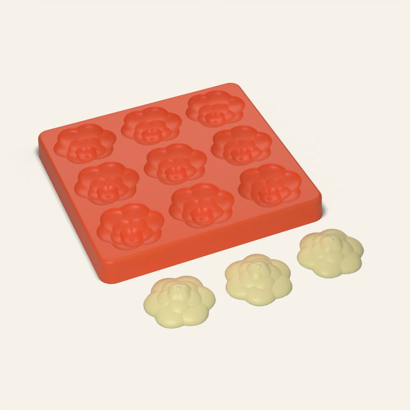 Rosette Butter Mold, 9 Cavity