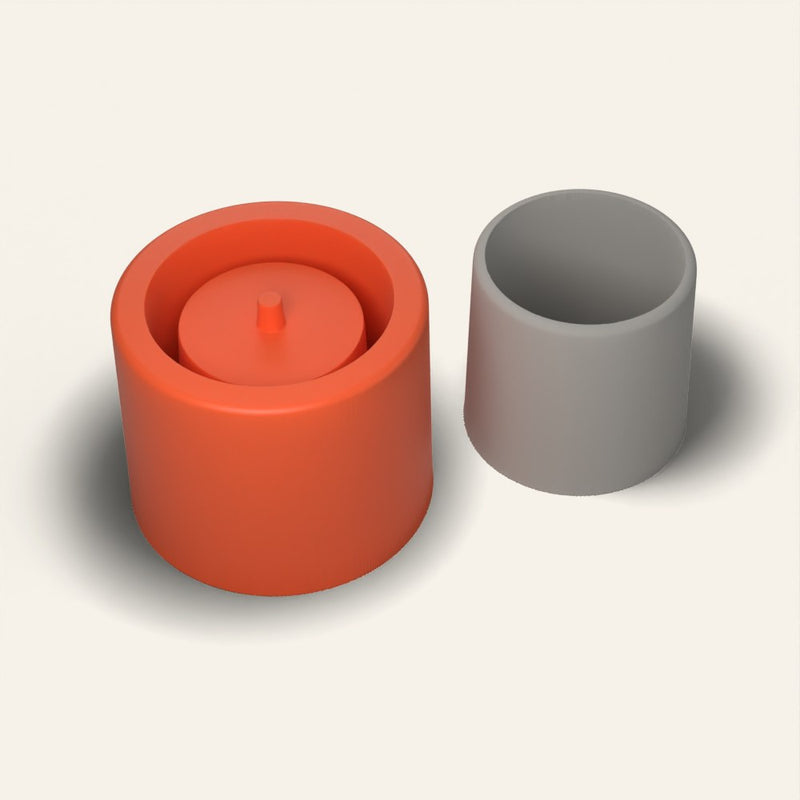 Round Concrete Planter Mold, 2.5 Inch